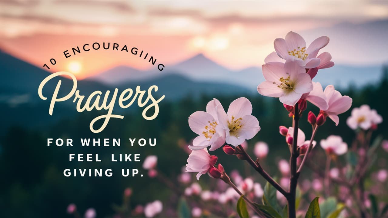 10 Encouraging Prayers for When You Feel Like Giving Up