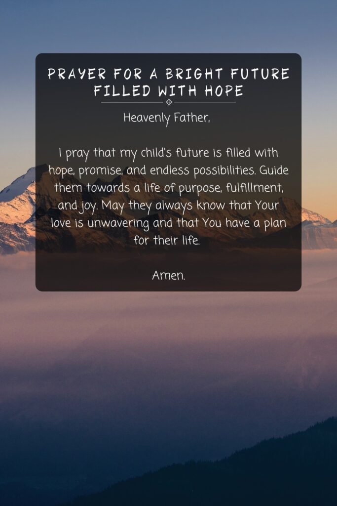 Prayer For A Bright Future Filled With Hope