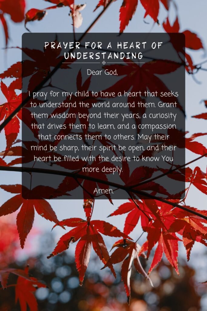Prayer For A Heart of Understanding