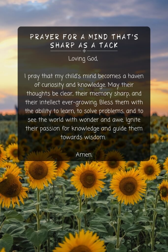 Prayer For A Mind That's Sharp As A Tack