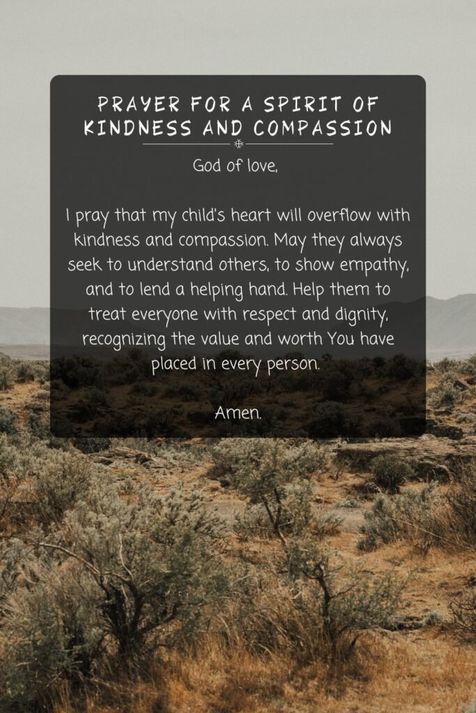 Prayer For A Spirit of Kindness and Compassion