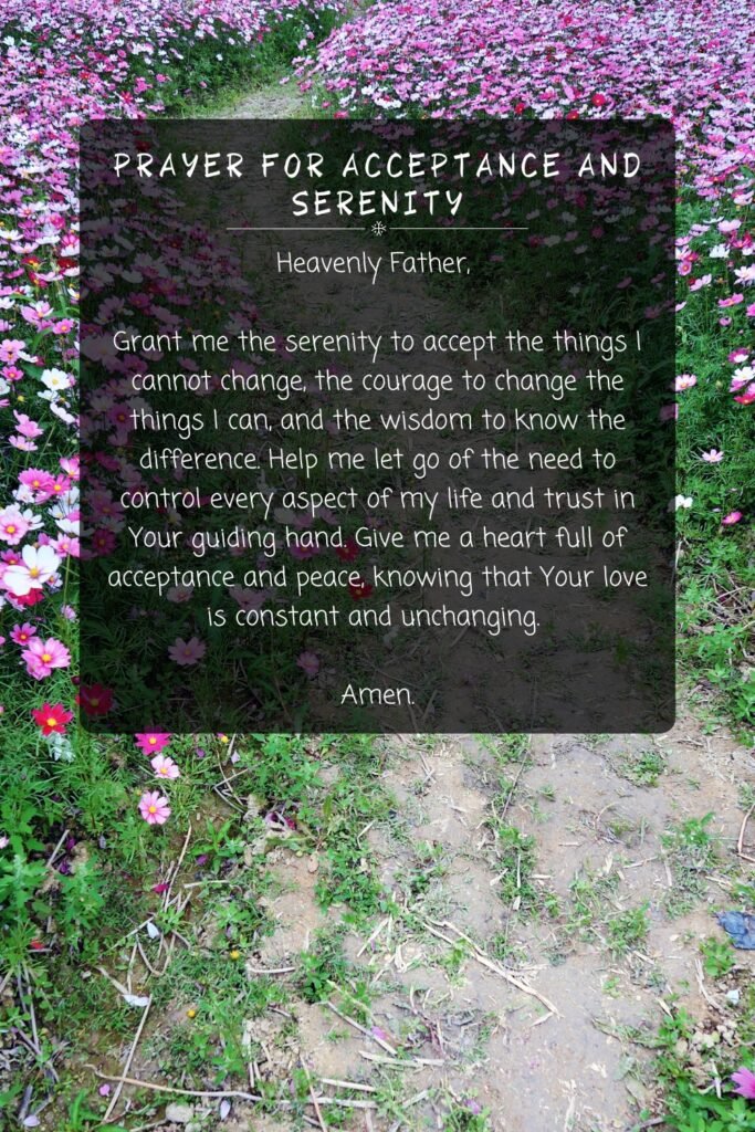 Prayer For Acceptance and Serenity