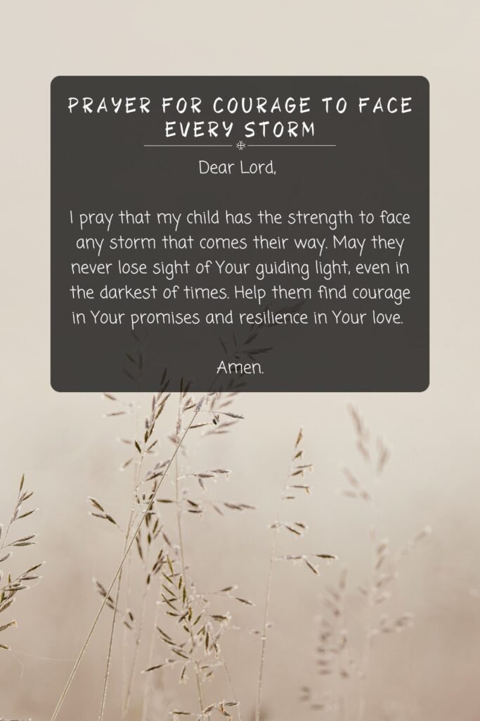 Prayer For Courage To Face Every Storm
