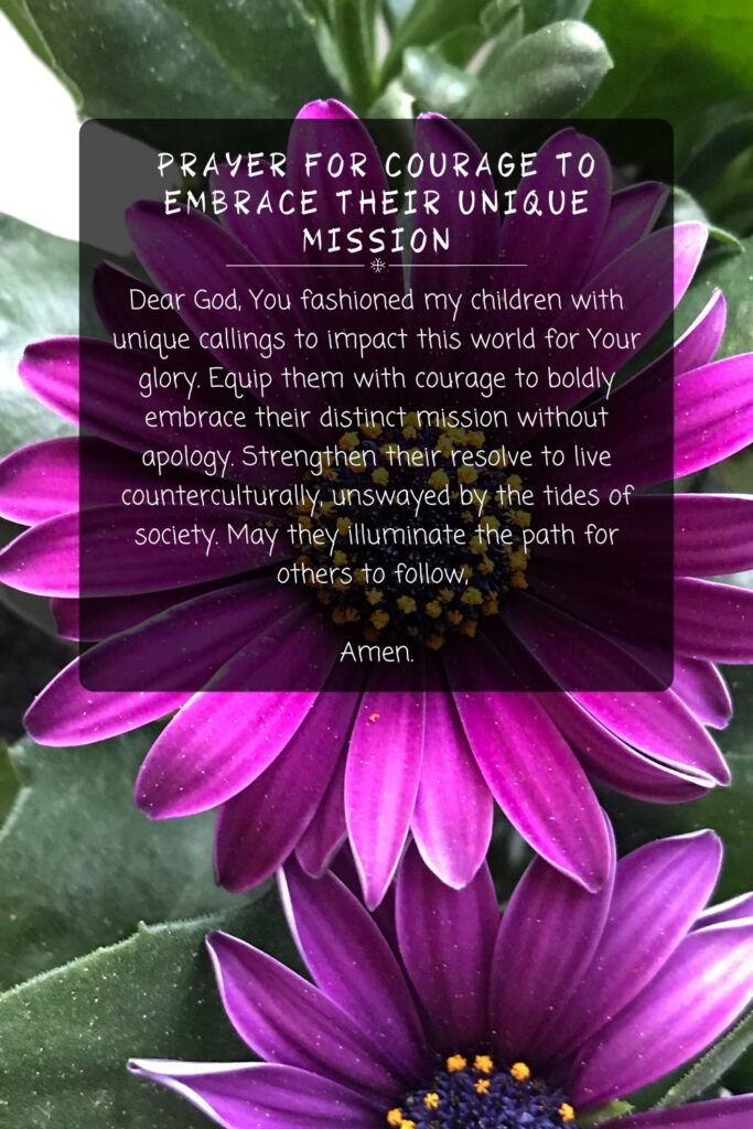 Prayer For Courage to Embrace Their Unique Mission