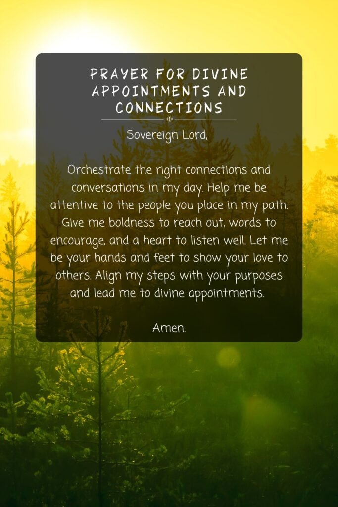 Prayer For Divine Appointments and Connections