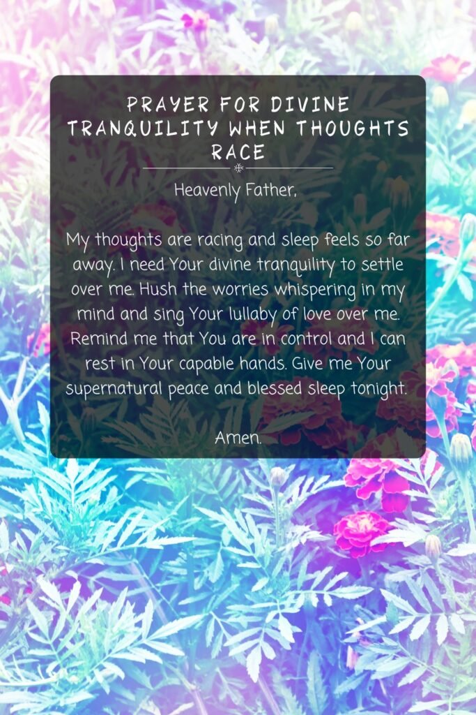 Prayer For Divine Tranquility When Thoughts Race