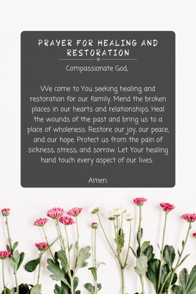 Prayer For Healing and Restoration