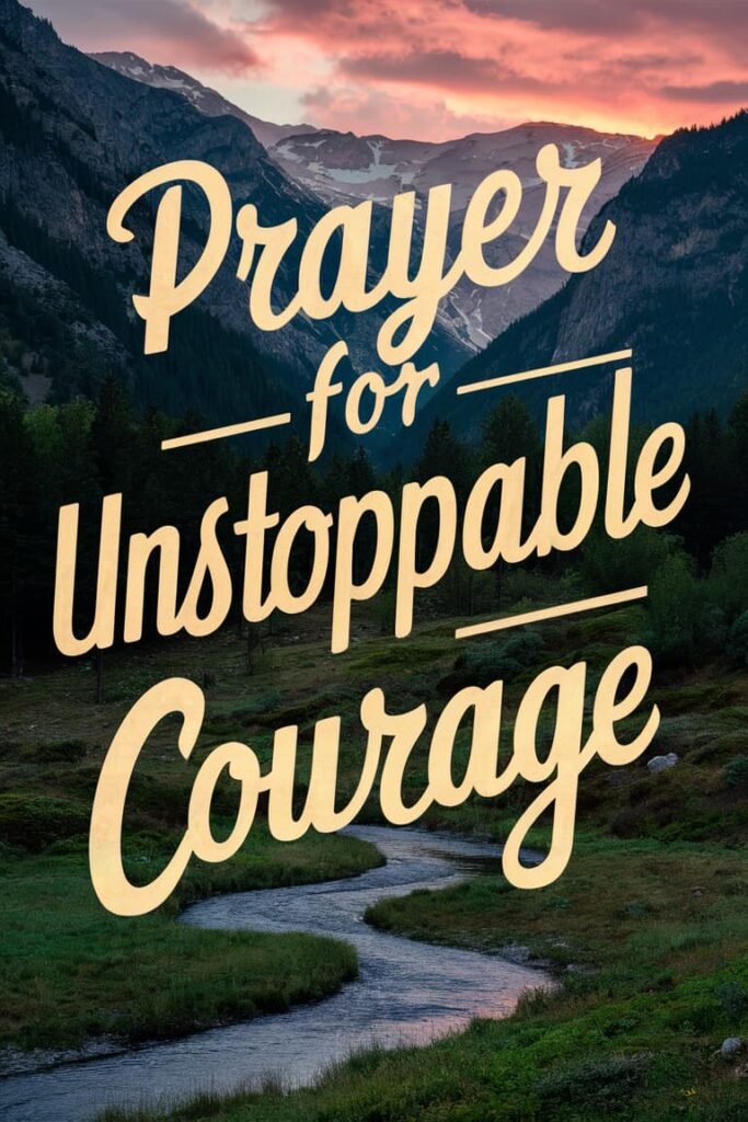 Prayer For Unstoppable Courage