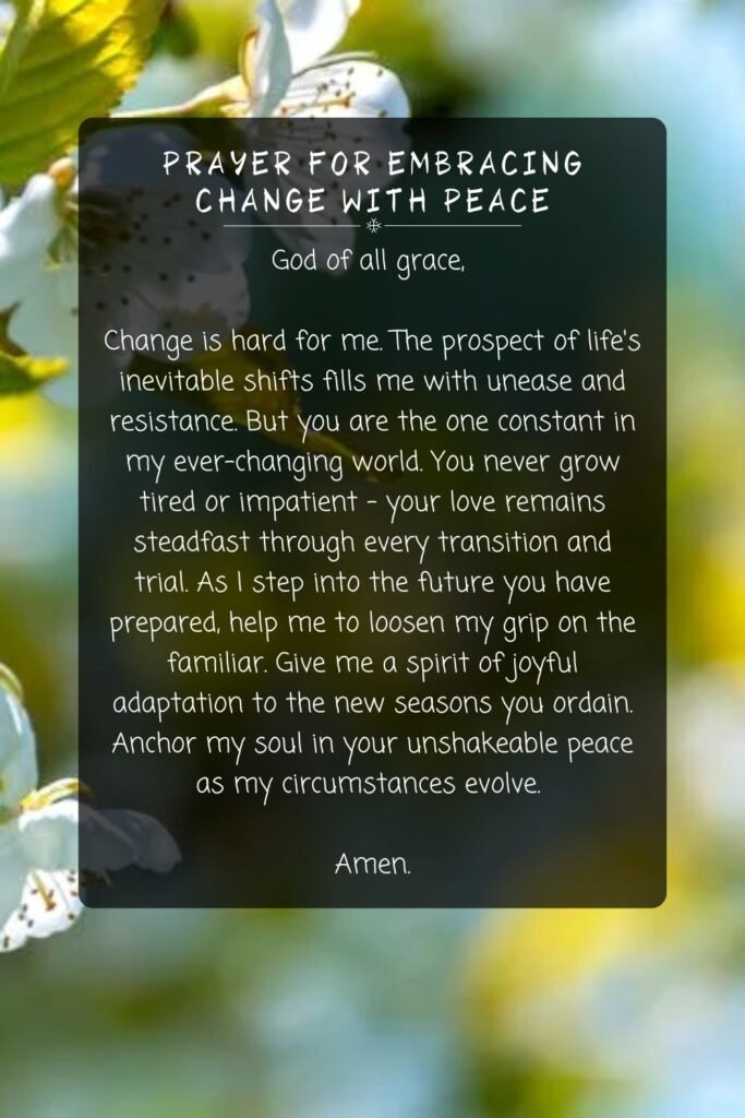Prayer for Embracing Change with Peace