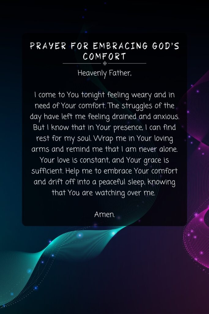 Prayer for Embracing God's Comfort
