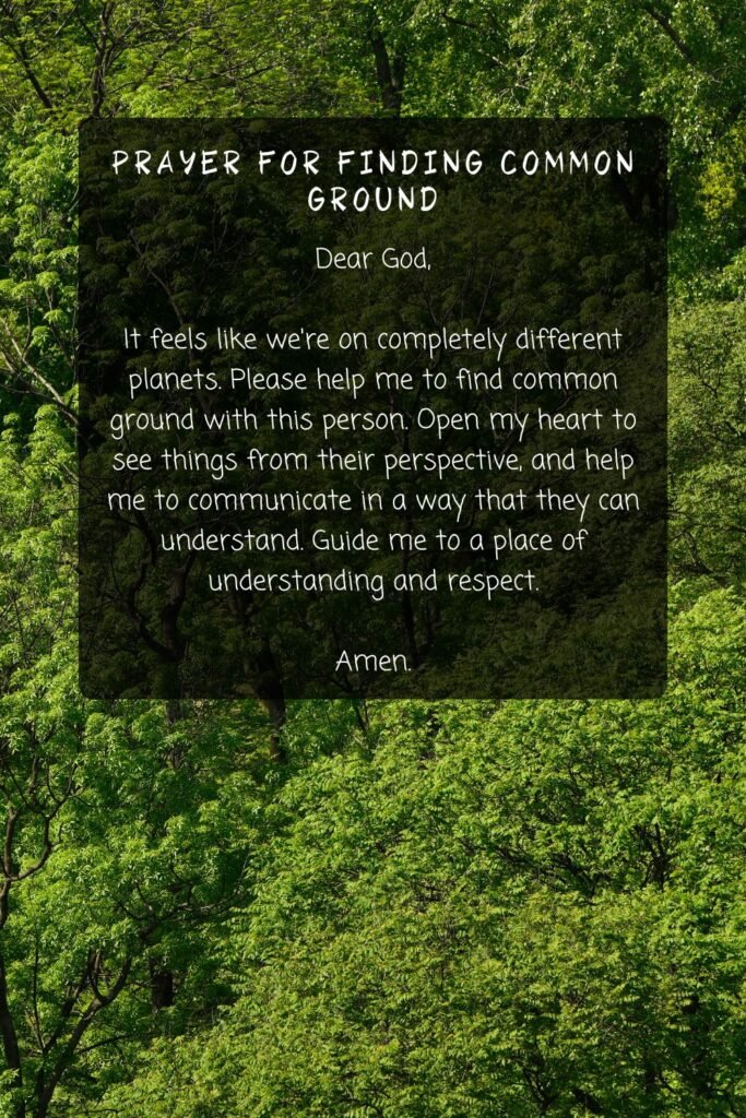 Prayer for Finding Common Ground