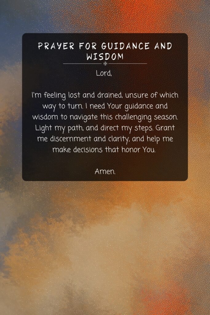Prayer for Guidance and Wisdom