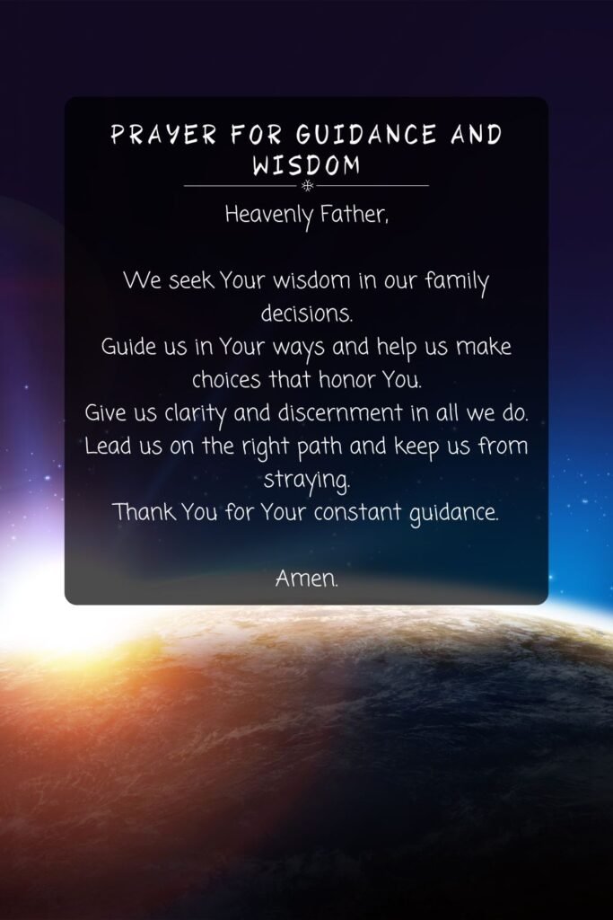 Prayer for Guidance and Wisdom