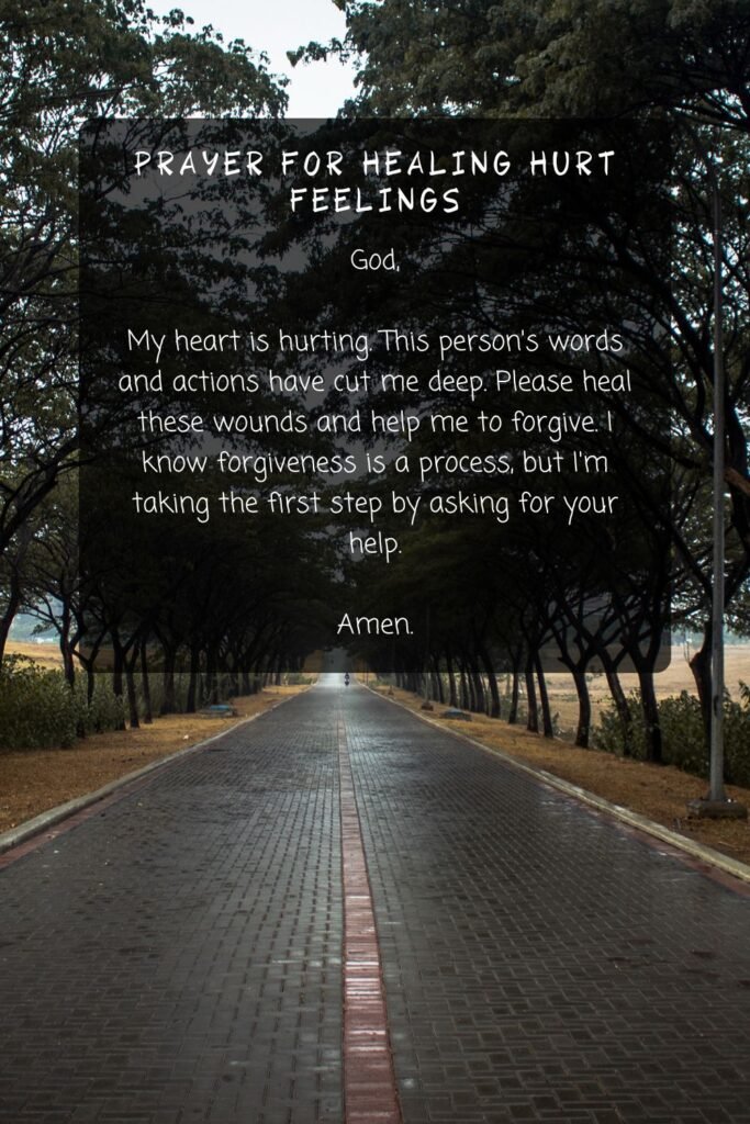 Prayer for Healing Hurt Feelings