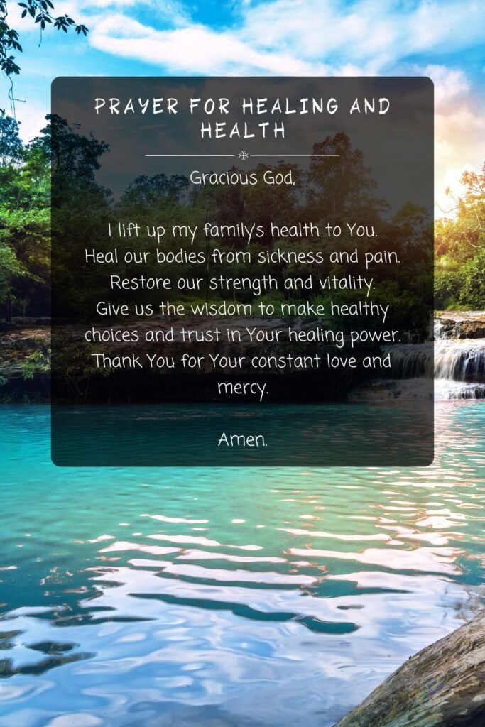 Prayer for Healing and Health