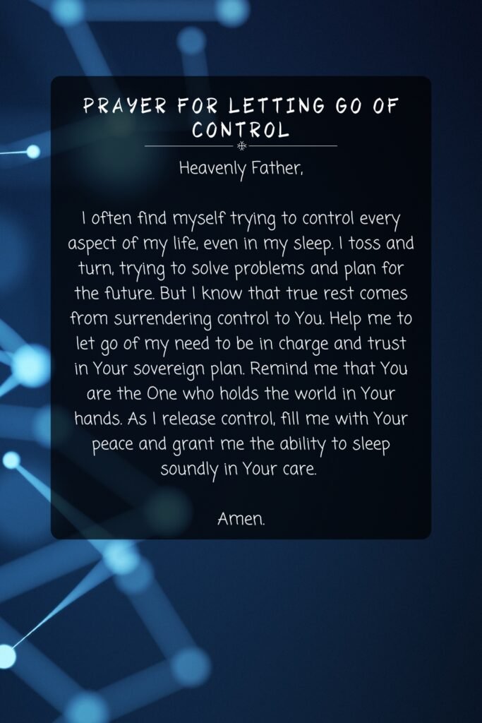 Prayer for Letting Go of Control