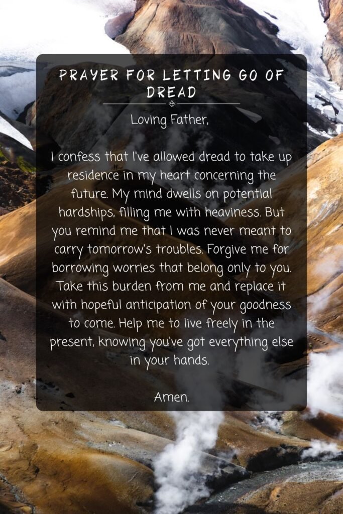 Prayer for Letting Go of Dread