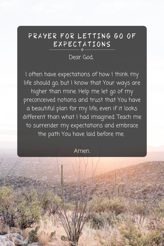 Prayer for Letting Go of Expectations
