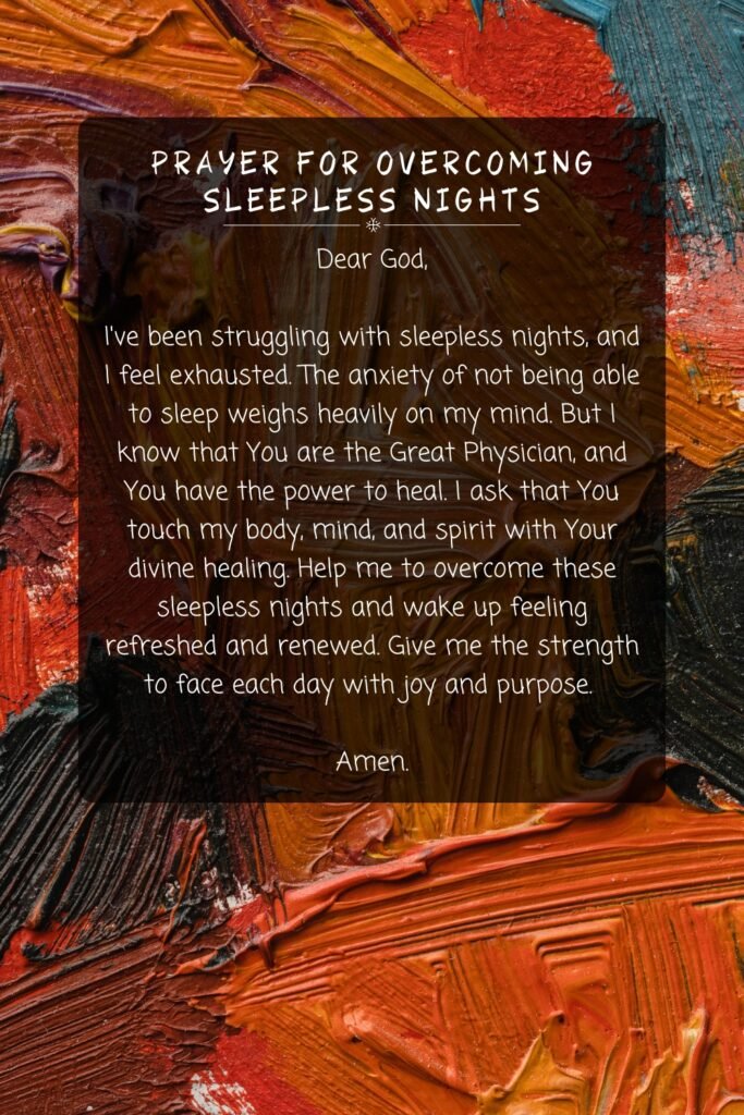 Prayer for Overcoming Sleepless Nights