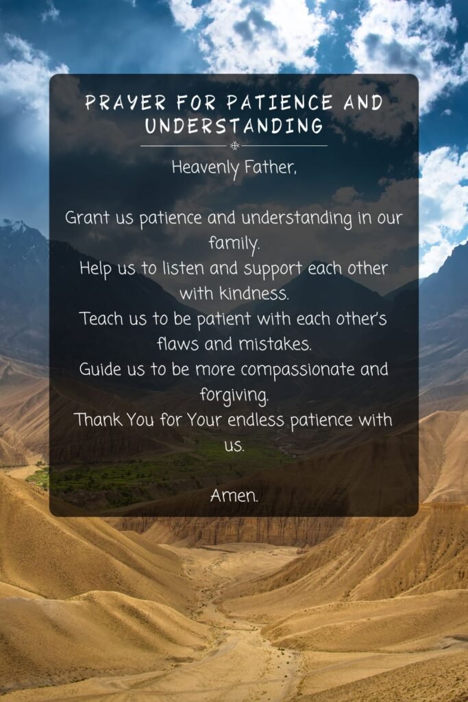 Prayer for Patience and Understanding