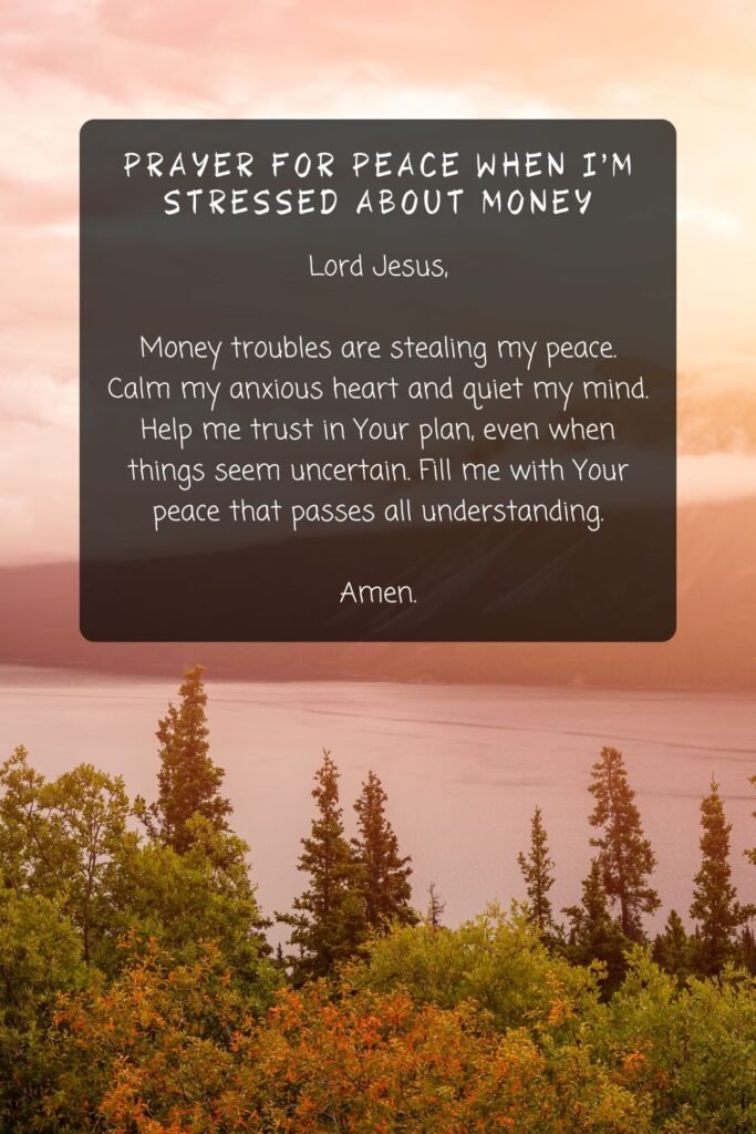 Prayer for Peace When I'm Stressed About Money