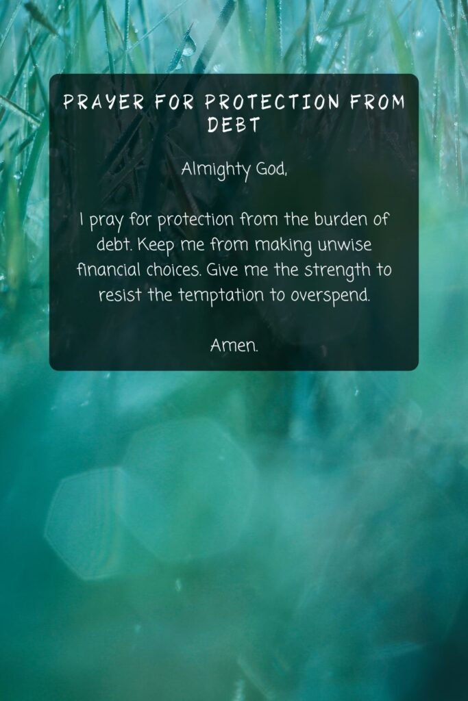 Prayer for Protection from Debt