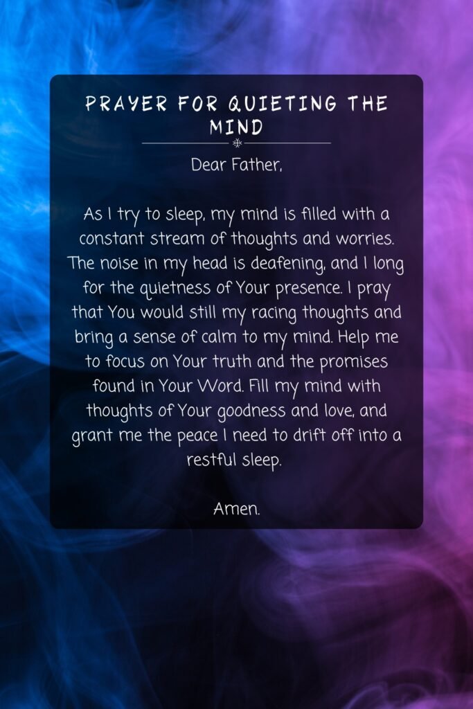 Prayer for Quieting the Mind