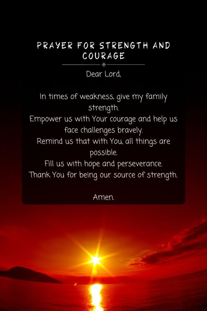 Prayer for Strength and Courage