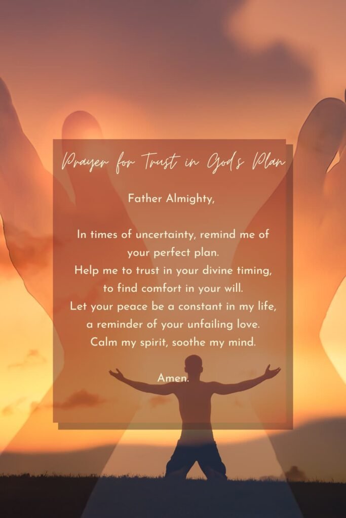 Prayer for Trust in God's Plan