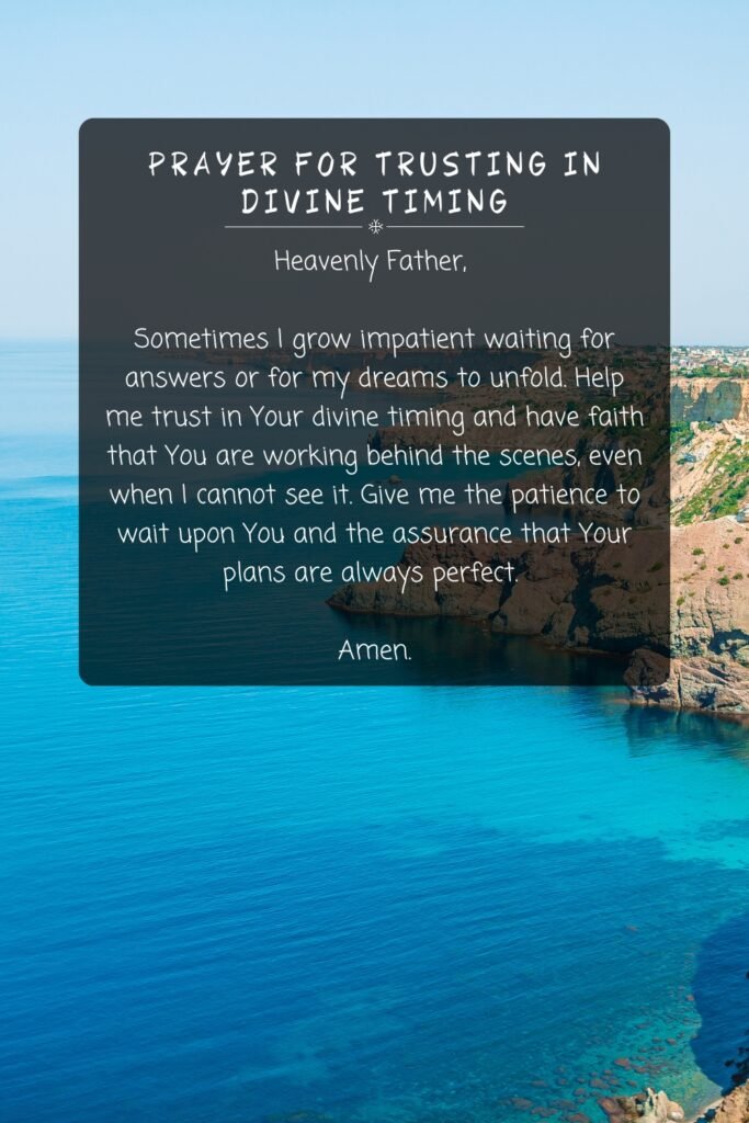 Prayer for Trusting in Divine Timing