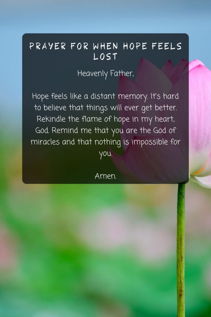 Prayer for When Hope Feels Lost
