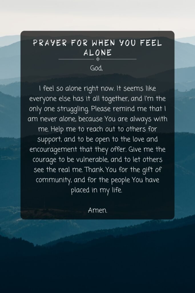 Prayer for When You Feel Alone