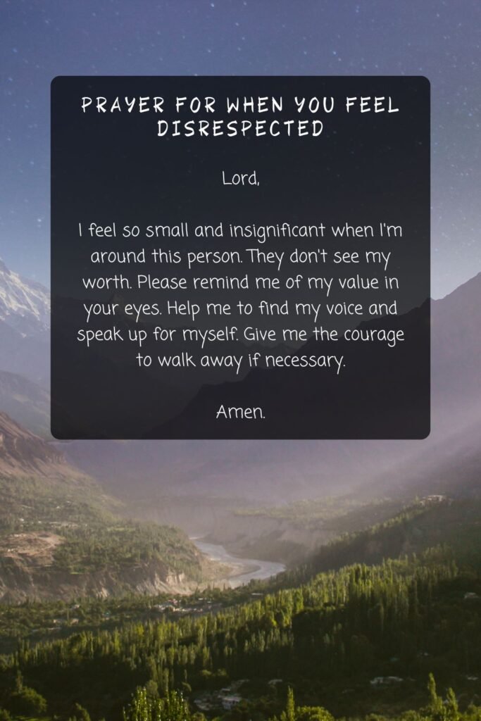 Prayer for When You Feel Disrespected