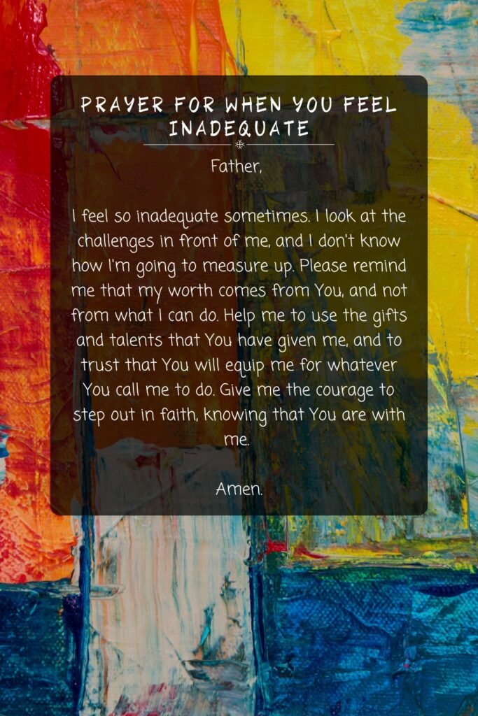Prayer for When You Feel Inadequate