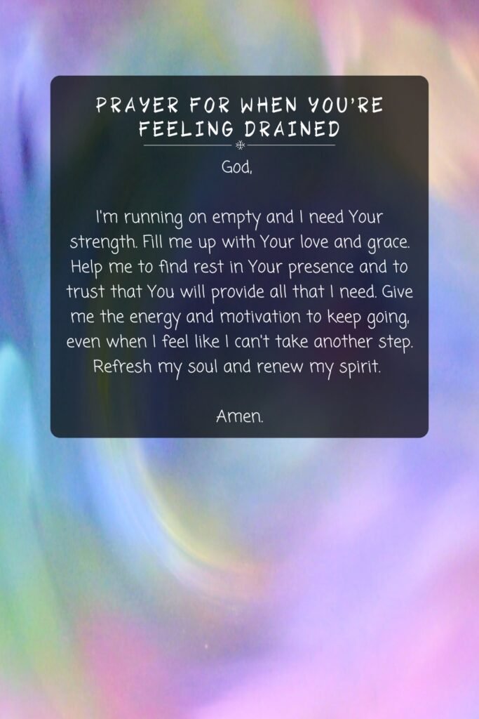 Prayer for When You're Feeling Drained