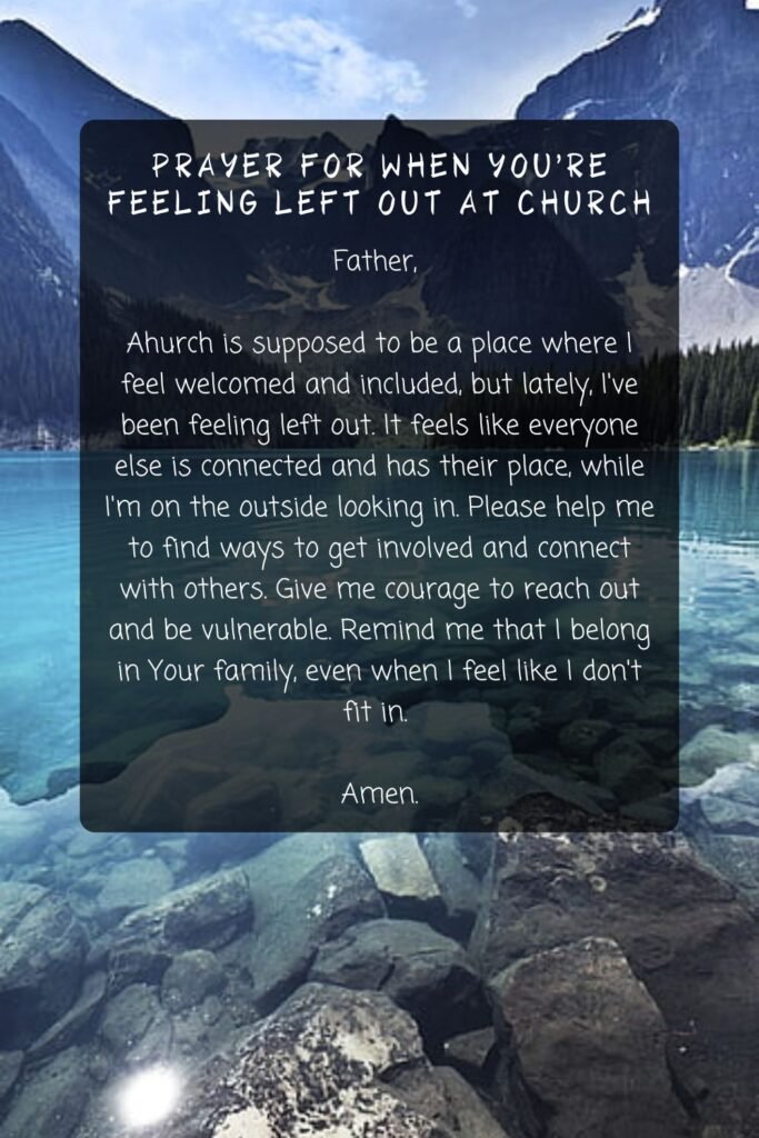 Prayer for When You're Feeling Left Out at Church