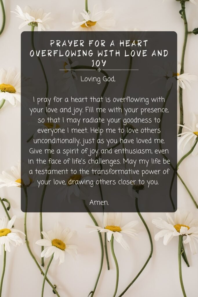 Prayer for a Heart Overflowing with Love and Joy