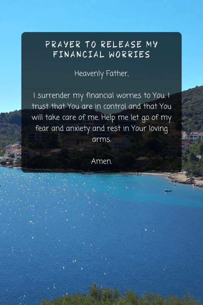 Prayer to Release My Financial Worries